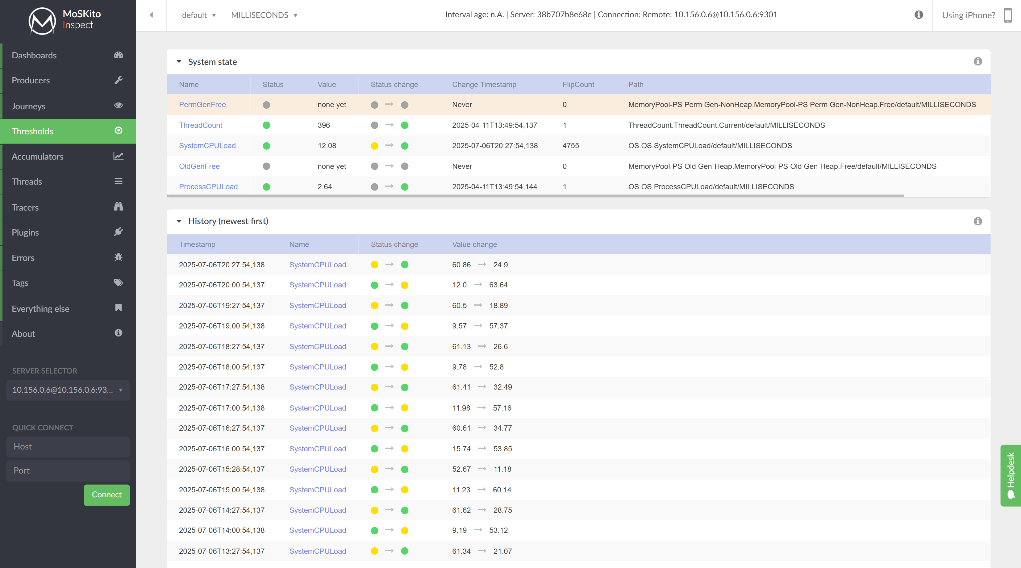 MoSKito performance metrics